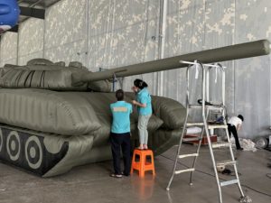 Lightweight Inflatable Military T72 Tank